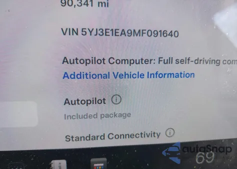 2021 Tesla Model 3 Standard Range Plus Rear-Wheel Drive from USA, damaged, VIN 5YJ3E1EA9MF091640